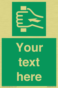 Custom Push Bar Sign